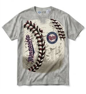 Vintage Minnesota Twins Men's Liquid Blue MLB Baseball Graphic T-Shirt - (XXL)